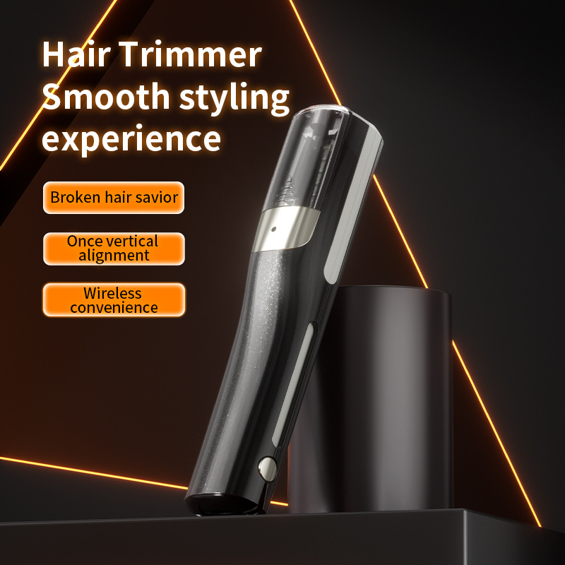 Pink Cordless Automatic Split End Hair Trimmer - High-Speed Double-Sided Blade, Visible Trimming Window & Large Opening - Image 2