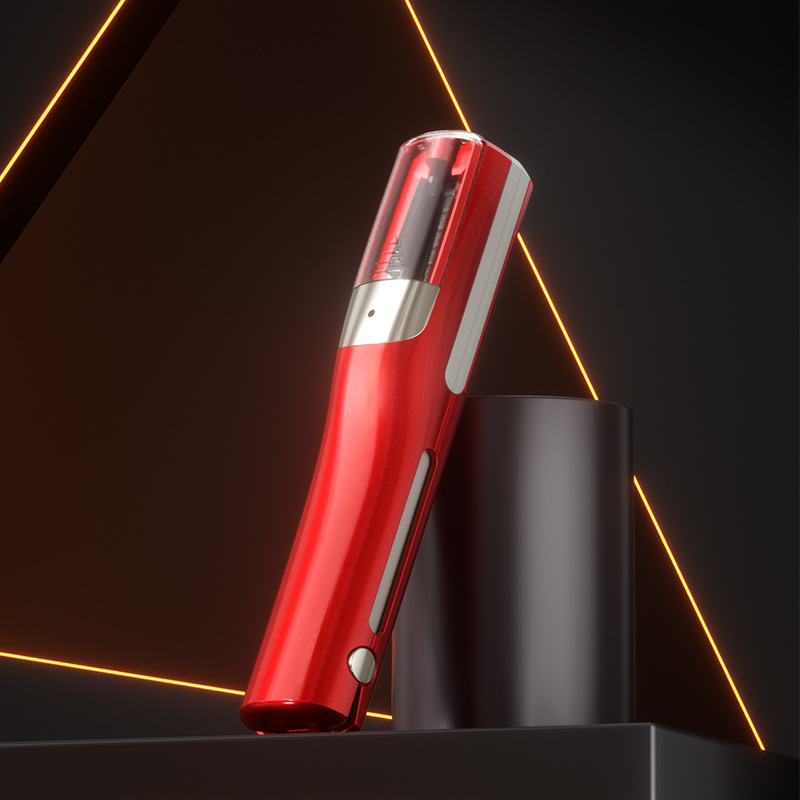 Red Cordless Automatic Split End Hair Trimmer - High-Speed Double-Sided Blade, Visible Trimming Window & Large Opening - Image 1