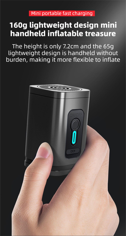 Black Wireless Rechargeable Vacuum Pump with 5 Versatile Nozzles - 2-in-1 Compact High-Suction Inflator & Deflator for Travel & Home - Image 6