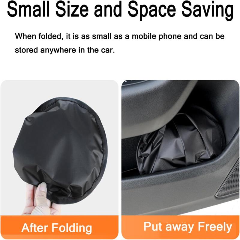 4-PCS Static Cling Car Window Sunshades Set - Glue-Free Insulating Total Blackout Fabric & Foldable Memory Wire Frame - Image 5