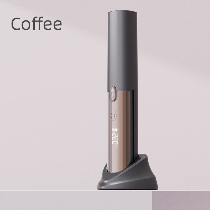 Coffee 2-in-1 Wireless Hair Styler with 4 Temperature Settings, Dual Anti-Scalding & Cap - 3D Ceramic Heating Brush with Essential Oil Coating - Image 1