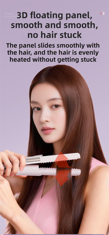 Coffee 2-in-1 Wireless Hair Styler with 4 Temperature Settings, Dual Anti-Scalding & Cap - 3D Ceramic Heating Brush with Essential Oil Coating - Image 5