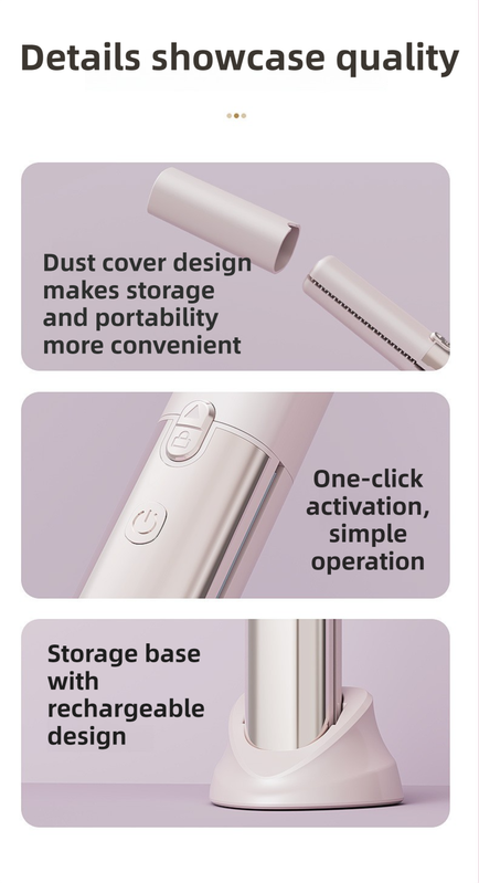 Coffee 2-in-1 Wireless Hair Styler with 4 Temperature Settings, Dual Anti-Scalding & Cap - 3D Ceramic Heating Brush with Essential Oil Coating - Image 8