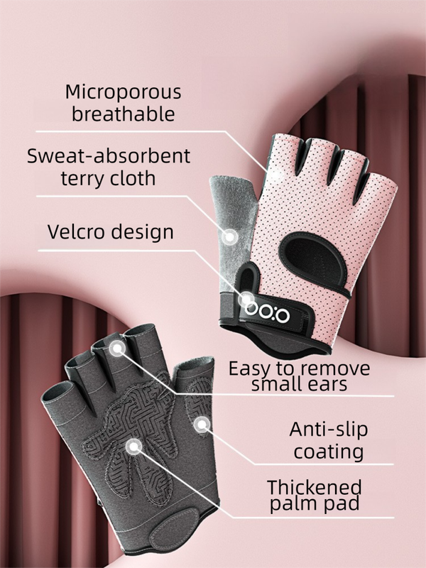 Black Heavy-Duty Unisex Gym Training Gloves with Integrated Wrist Support - Breathable Anti-Callus and Anti-Slip Weightlifting & Pull-Up Guards (Size M) - Image 2
