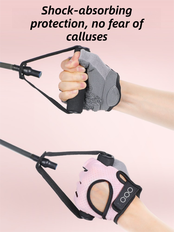 Pink Heavy-Duty Unisex Gym Training Gloves with Integrated Wrist Support - Breathable Anti-Callus and Anti-Slip Weightlifting & Pull-Up Guards (Size M) - Image 3