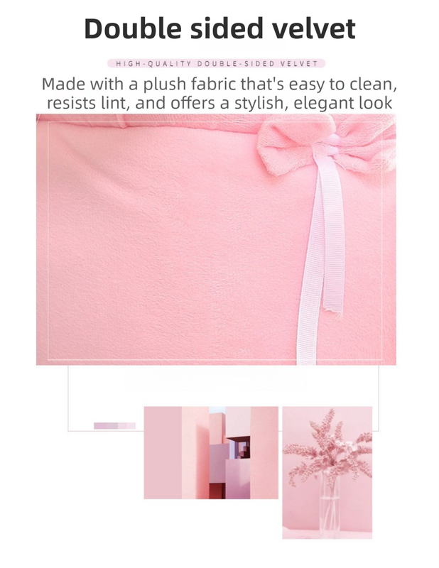 Pink 2-in-1 Ultra-Soft Plush Pet Carrier & Mobile Bed - Portable & Lightweight Cute Rabbit Ear Design Travel Cabin (M 25 x 25 x 20.5CM) - Image 3