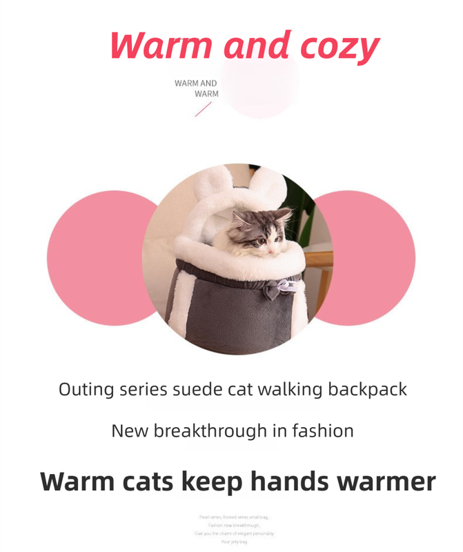Pink 2-in-1 Ultra-Soft Plush Pet Carrier & Mobile Bed - Portable & Lightweight Cute Rabbit Ear Design Travel Cabin (XL 38 x 25 x 30CM) - Image 2