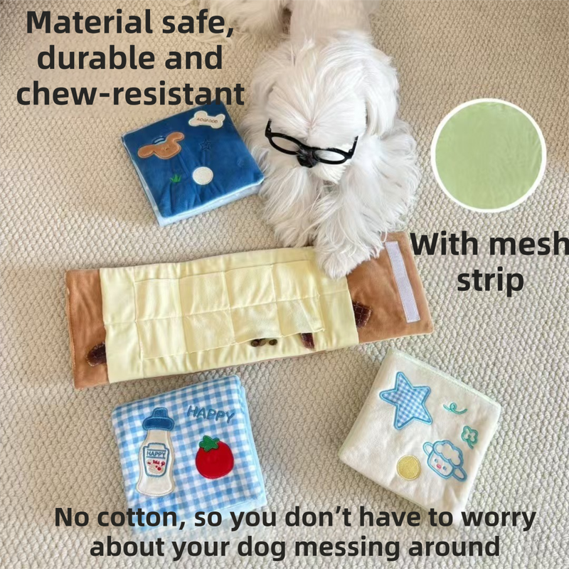 Soft Plush Interactive Sniffing Wallet with Hidden Treat Pockets (Style 3) - Squeaky Enrichment & Boredom Buster for Dog - Image 2
