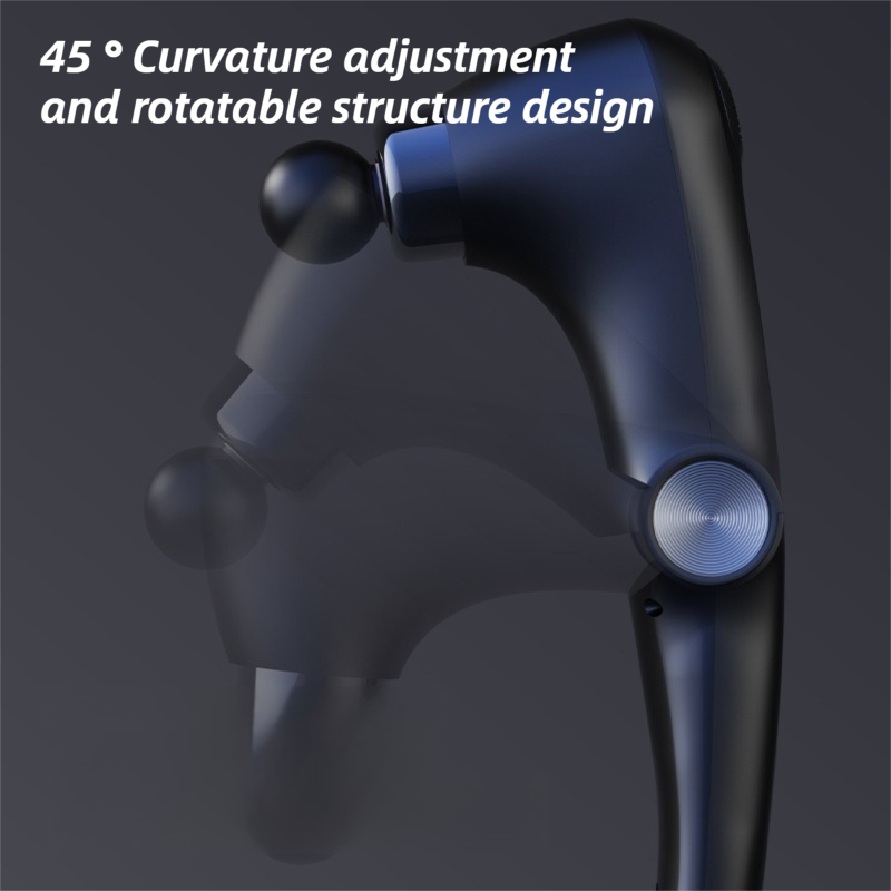 Black-Sliver Foldable Percussion Massage Gun with Hot Cold Compress & 10 Heads - 9 Speed Levels and High Frequency Vibration Full Body Muscle Relaxer - Image 4