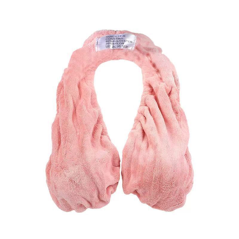Pink Breathable Wool Towel Bra with Supportive Anti-Chafe Deisgn - Sweat-Wicking Halter Neck Lounge Bralette (M Size) - Image 1