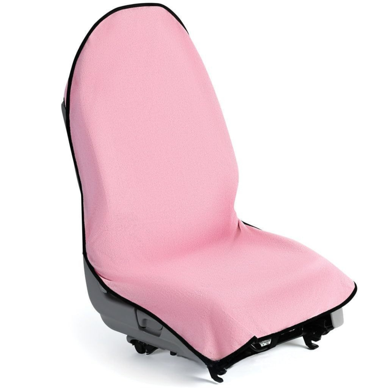Pink Waterproof Towel Car Single Seat Cover - Universal Non-Slip Sweat-Absorbent Bucket Seat Protector for Gym Fitness and Beach - Image 1