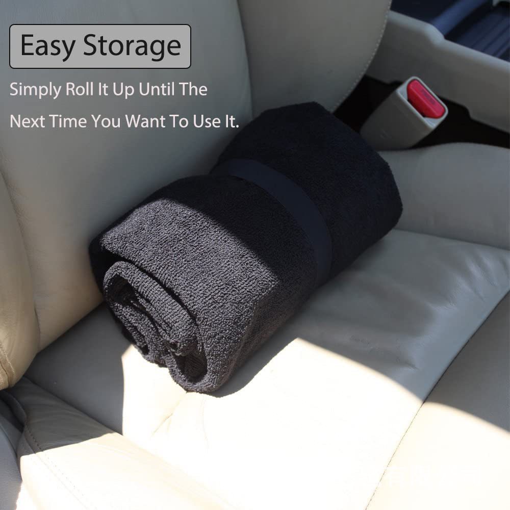 Mint Waterproof Towel Car Single Seat Cover - Universal Non-Slip Sweat-Absorbent Bucket Seat Protector for Gym Fitness and Beach - Image 7