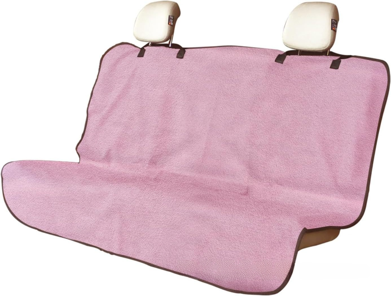 Pink Waterproof Towel Car Back Seat Cover - Universal Non-Slip Sweat-Absorbent Bucket Seat Protector for Gym Fitness and Beach - Image 1