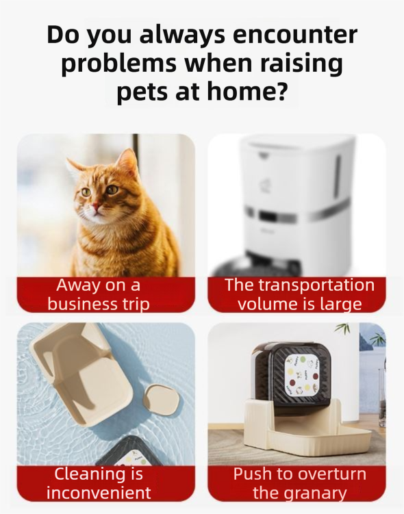 Black Silent Automatic Pet Single Meal Dispenser with Rotary Buckle - Longest 48H Scheduled and Long Battery Life, Detachable for Easy Cleaning - Image 2