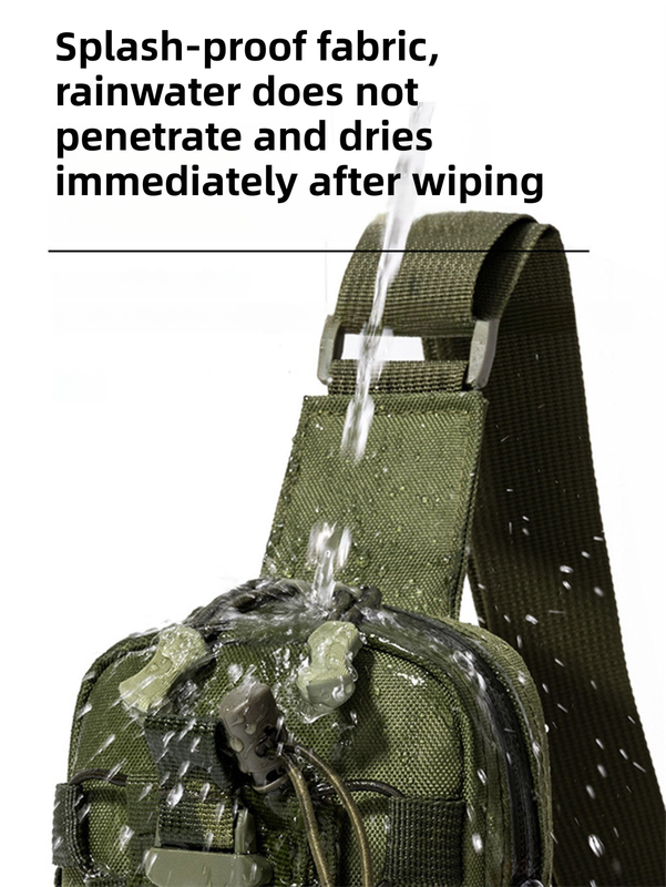 Red Outdoor Tactical Water Bottle Chest Bag - High-Capacity Phone Pouch with Expansion System for Cycling Camping and Fishing - Image 5