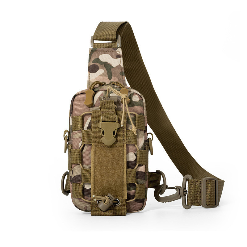 Camouflage Outdoor Tactical Water Bottle Chest Bag - High-Capacity Phone Pouch with Expansion System for Cycling Camping and Fishing - Image 1