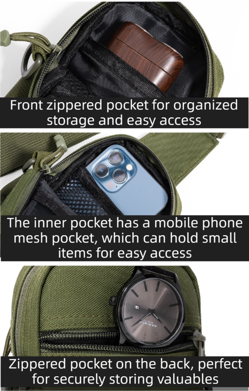 Camouflage Outdoor Tactical Water Bottle Chest Bag - High-Capacity Phone Pouch with Expansion System for Cycling Camping and Fishing - Image 4