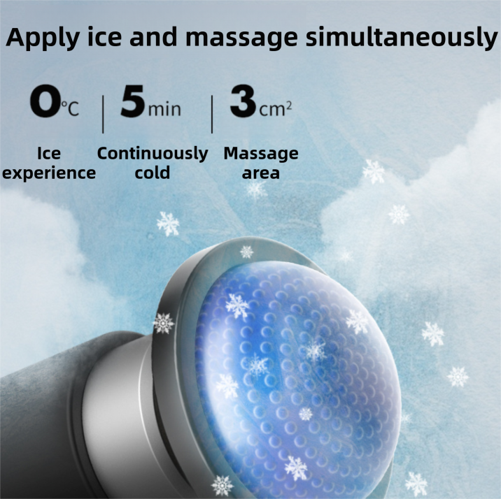 Black Sliver Mini Hot Cold Massage Gun with10 Heads - 6 Intensity Dual Thermal Therapy Deep Muscle Reliever for Gym Fitness Recovery - Image 4