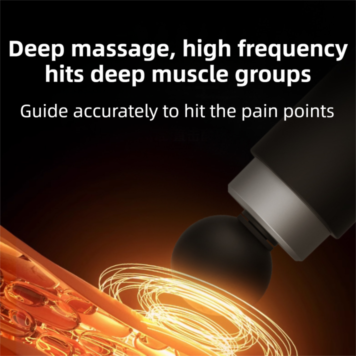 Black Sliver Mini Hot Cold Massage Gun with10 Heads - 6 Intensity Dual Thermal Therapy Deep Muscle Reliever for Gym Fitness Recovery - Image 7