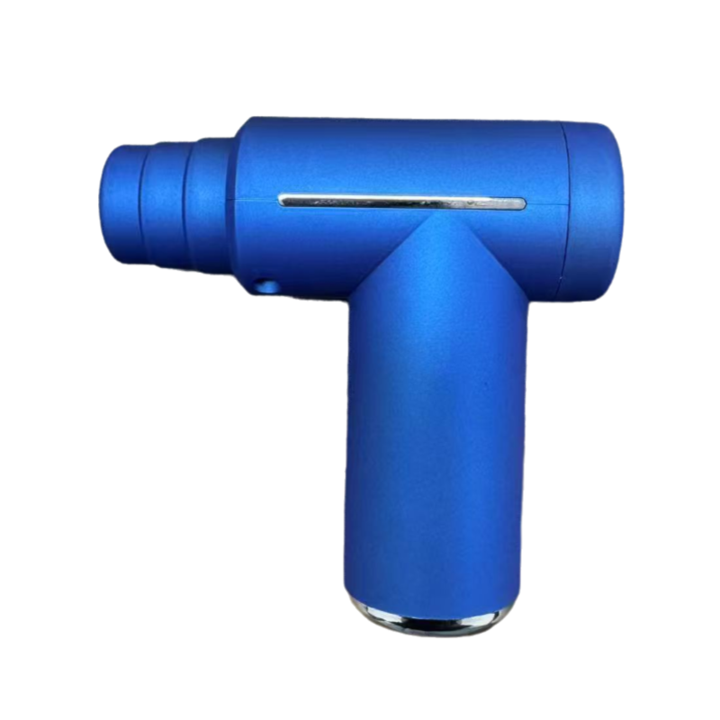 Blue Lightweight Mini Hot Cold Massage Gun with 6 Heads - 6 Intensity Dual Thermal Therapy Muscle Reliever for Portable Body Recovery - Image 1