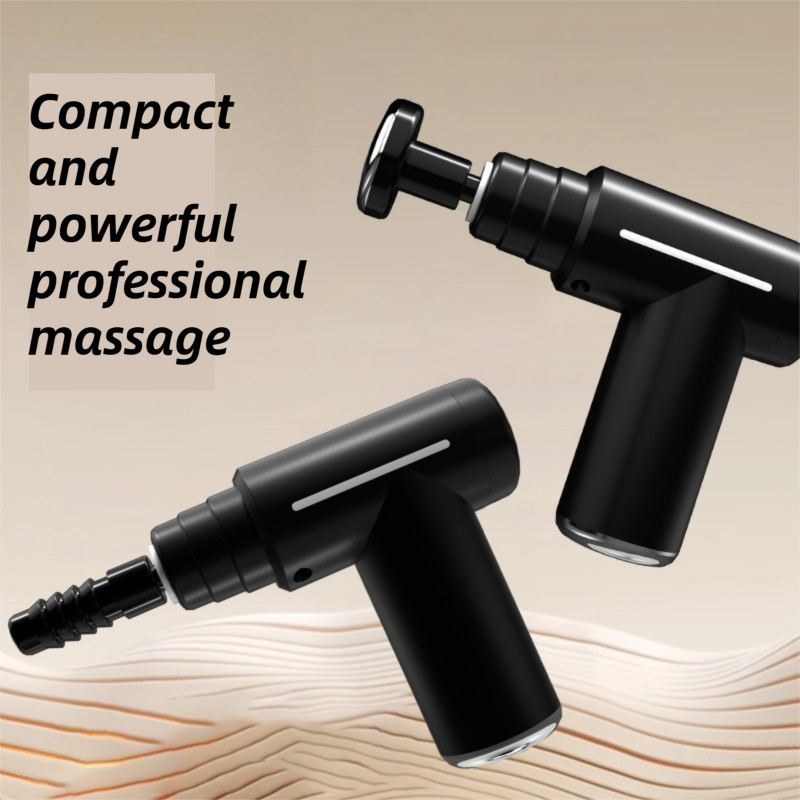 Blue Lightweight Mini Hot Cold Massage Gun with 6 Heads - 6 Intensity Dual Thermal Therapy Muscle Reliever for Portable Body Recovery - Image 6