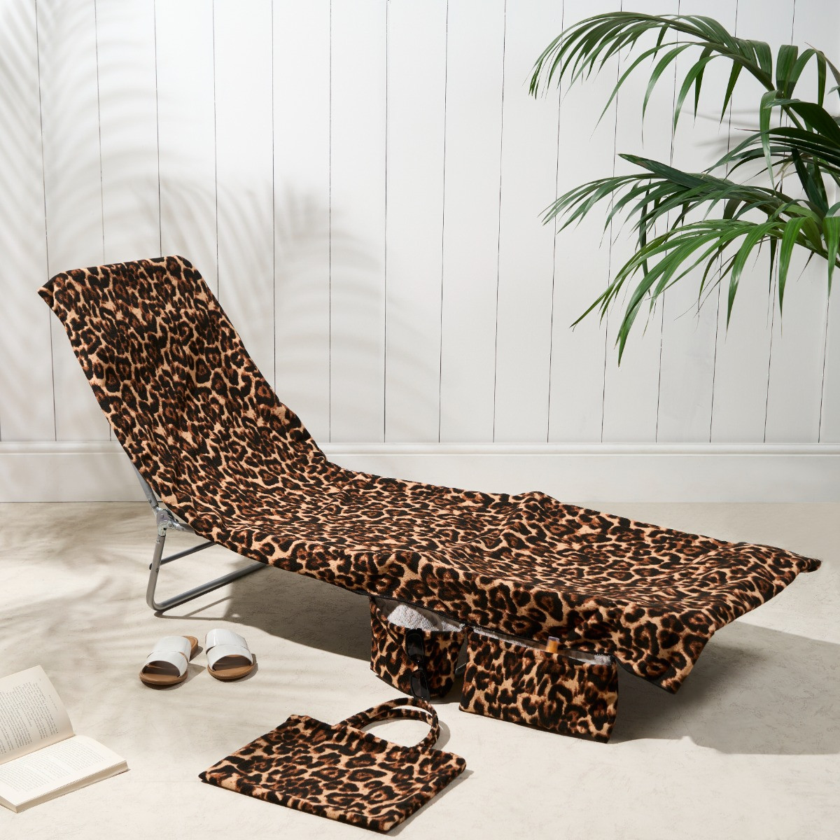 2-in-1 Microfiber Sun Lounger Towel & Portable Tote Bag - Sand-Free & Quick Dry Beach Chair Cover with Side Pockets (ST006 / 75x211cm) - Image 1