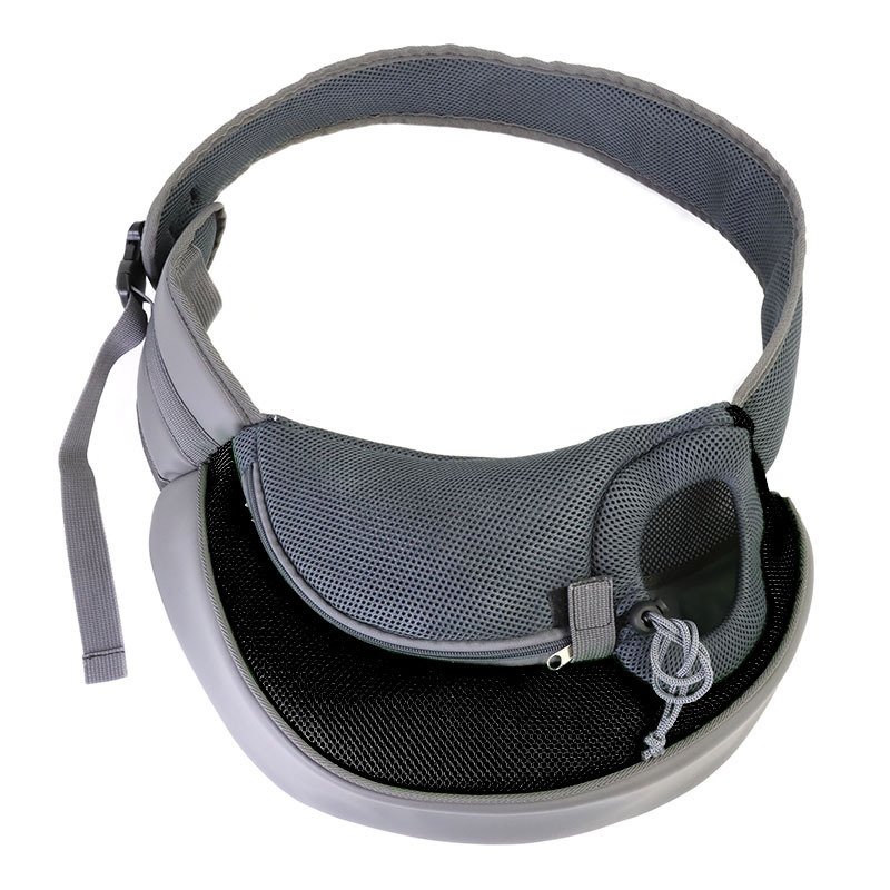 Black Hands-Free Pet Chest Carrier - Breathable Mesh Crossbody Bag for Dogs & Cats within 5KG - Image 1