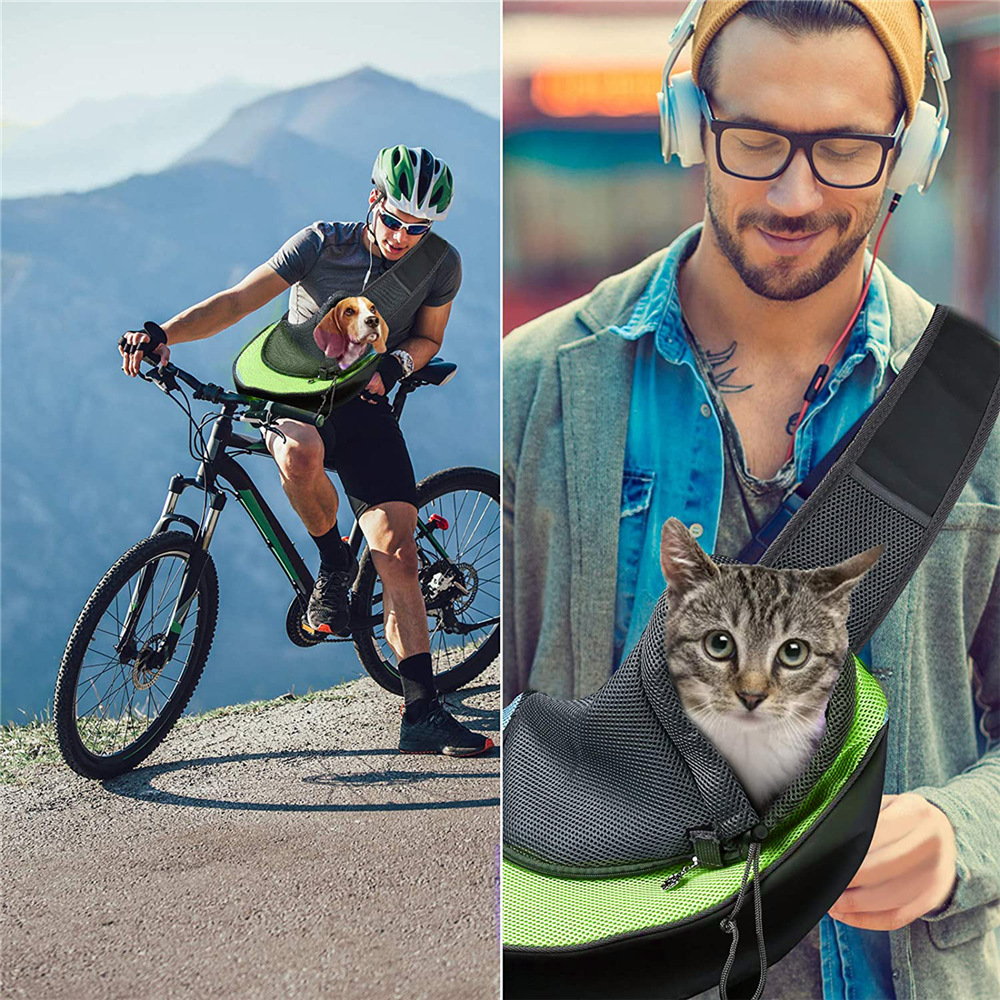 Black Hands-Free Pet Chest Carrier - Breathable Mesh Crossbody Bag for Dogs & Cats within 5KG - Image 3