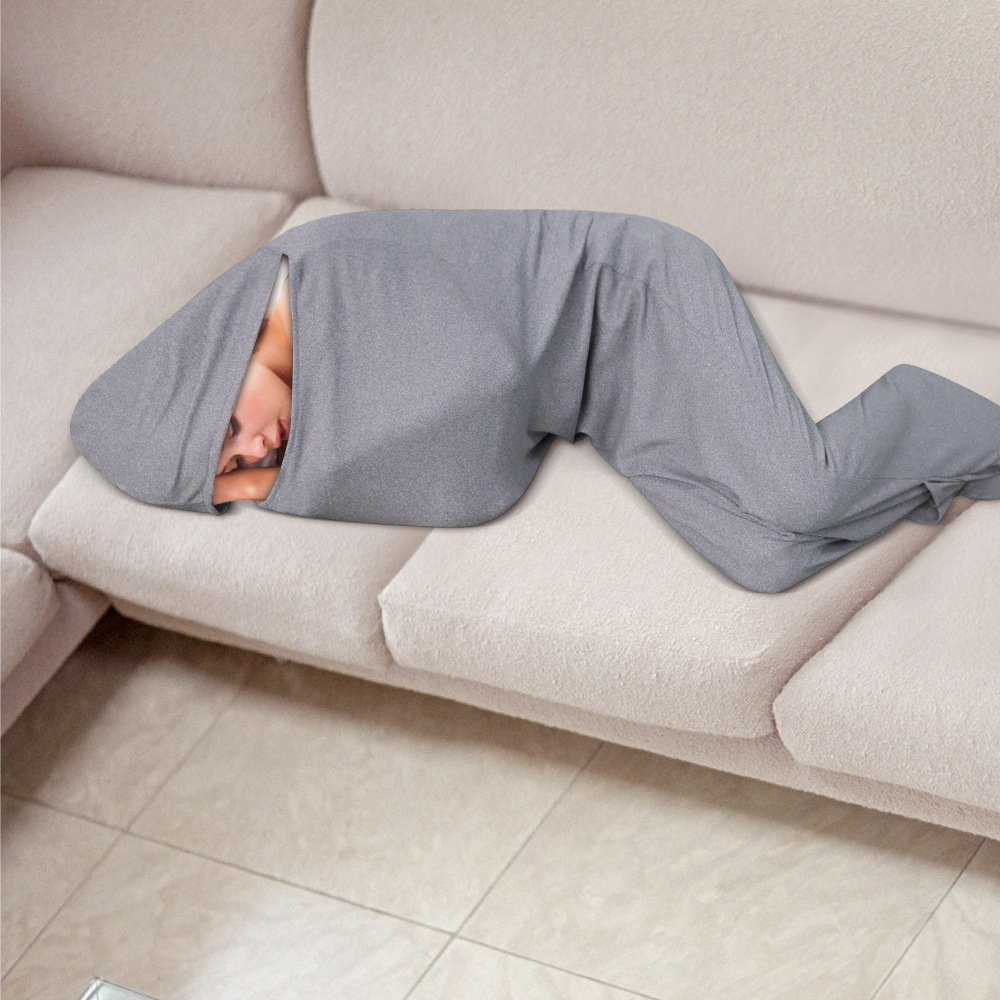 Soft Fleece Wearable Shark Sleeping Bag - Thickened Anti-Kick Warm Onesie and Mobile Sleep Cabin for Kids (S 140x35CM) - Image 5