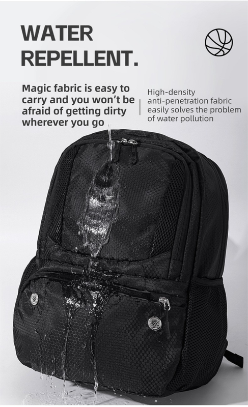 24L High-Capacity Grey Basketball Backpack with Shoe Compartment & Dedicated Ball Zone - Waterproof & Durable Oxford Training Bag - Image 5