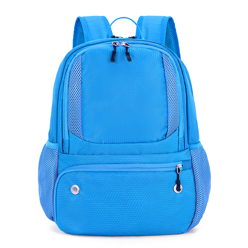 24L High-Capacity Light Blue Basketball Backpack with Shoe Compartment & Dedicated Ball Zone - Waterproof & Durable Oxford Training Bag - Image 1
