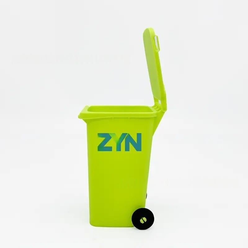 Green Mini Zyn Bin Desk Simulation Trash Can - Novelty Desktop Decor & Storage Box - Image 1