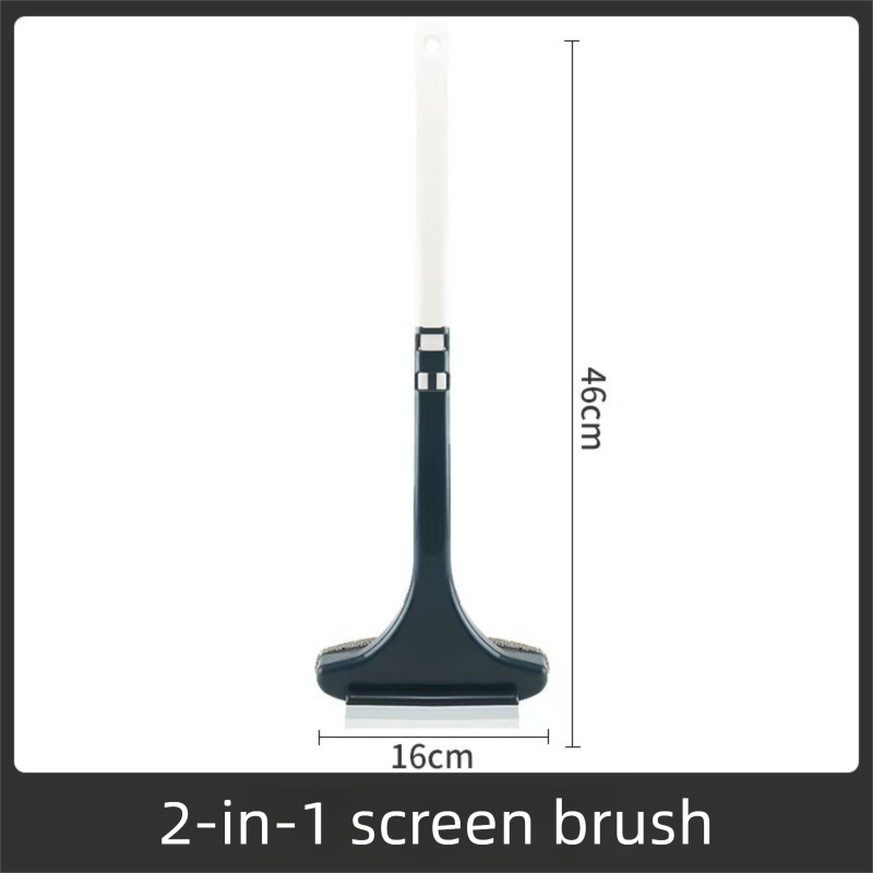 2-Pack 2-in-1 Professional Window Screen Brush & Glass Cleaner - Detachable Long-Handle Squeegee & Scrubber (Yellow Green) - Image 4