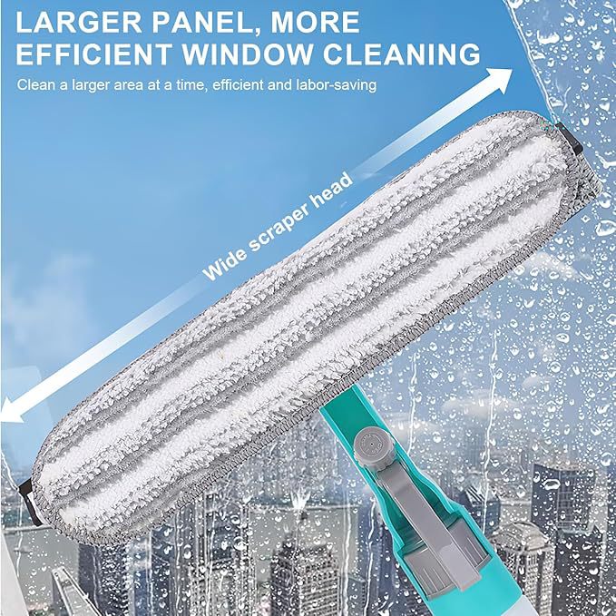 4-in-1 Versatile Window Cleaning Kit (4 Pack) - All-in-One Spray, Squeegee, Brush, and Plush Scrubber - Image 3
