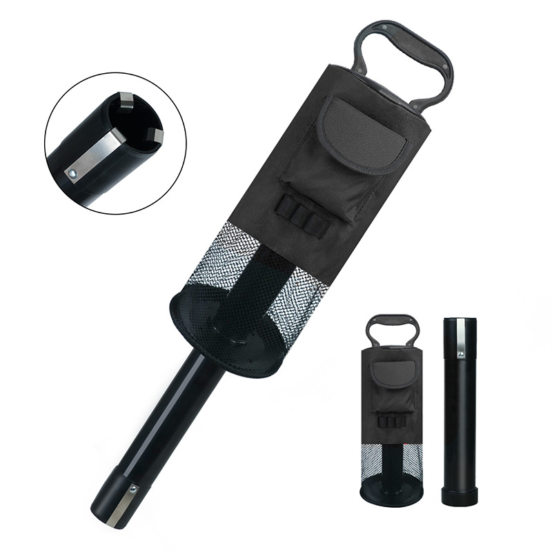 Black Lightweight Golf Retriever with Detachable No-Bend Shag Tube & Mesh Bag Holding Up to 70-Ball - Image 1