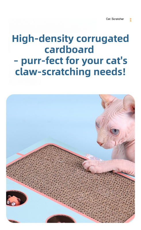 Whack-A-Mole Cat Toy (Plush Mole & 5 Hole) - Interactive Puzzle Box - Image 2