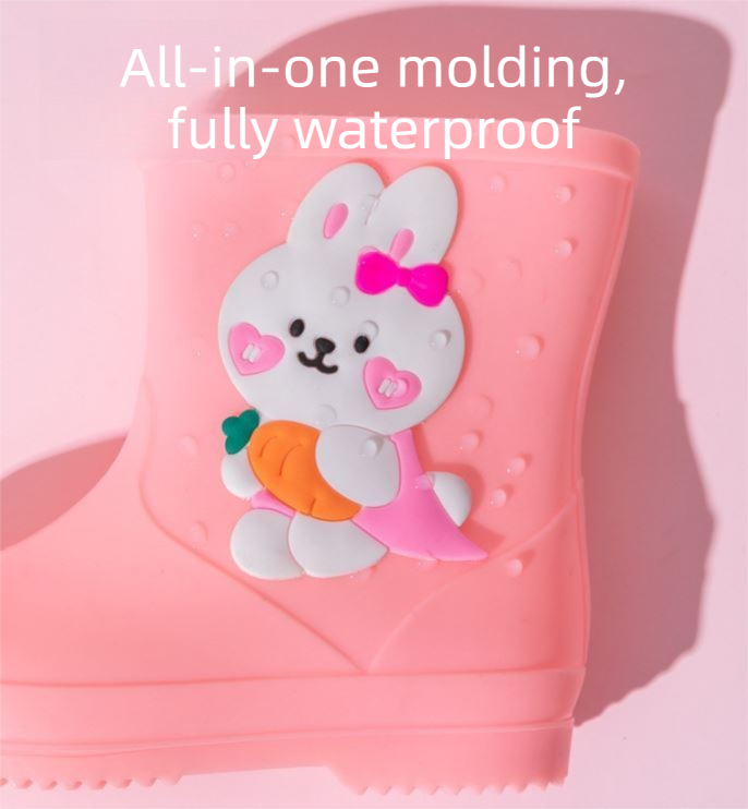 Cute Yellow Duck Kids Rain Boots with Removable Warm Cotton Liner - Waterproof Anti-Slip Toddler Wellies for Foot Length 13CM - Image 3