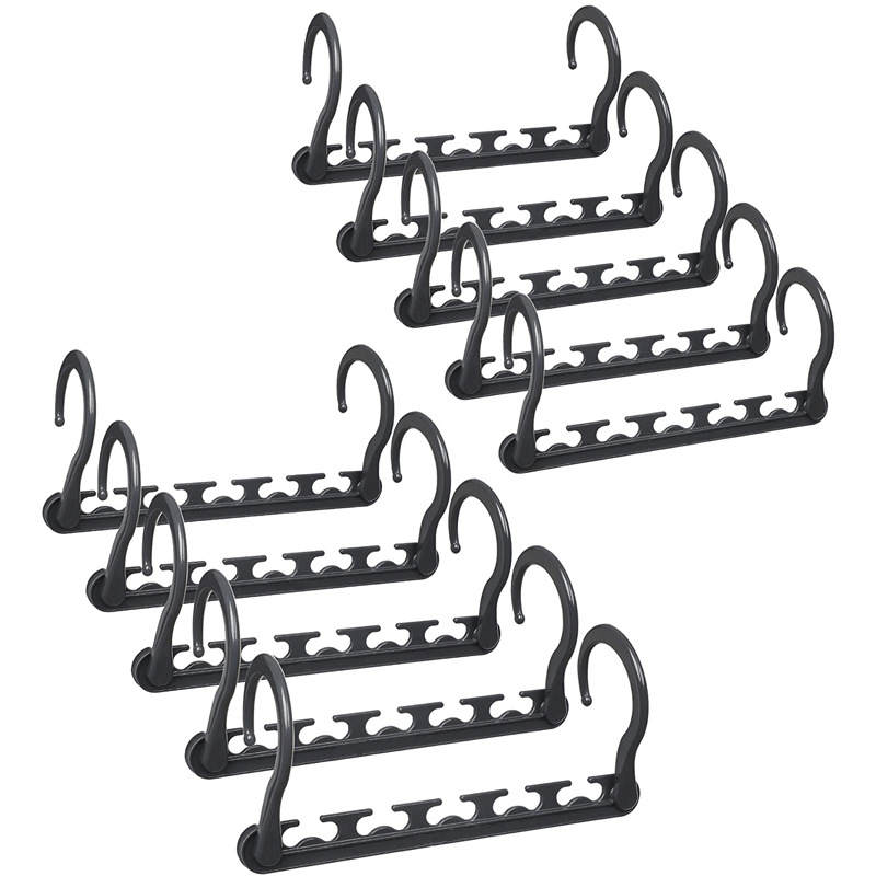 10-Pack 360° Rotating Magic Cascading Hangers - Space-Saving 10-Port Folding Clothes Rack - Image 1