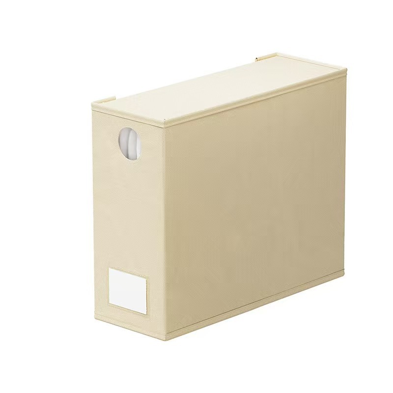 2-Pack Beige Foldable Bed Sheet Set Organizer with Clear Window, Zipper & Flip Lid - Home Wardrobe Bin for Blankets and Clothes (38x32.5x12.5CM) - Image 1