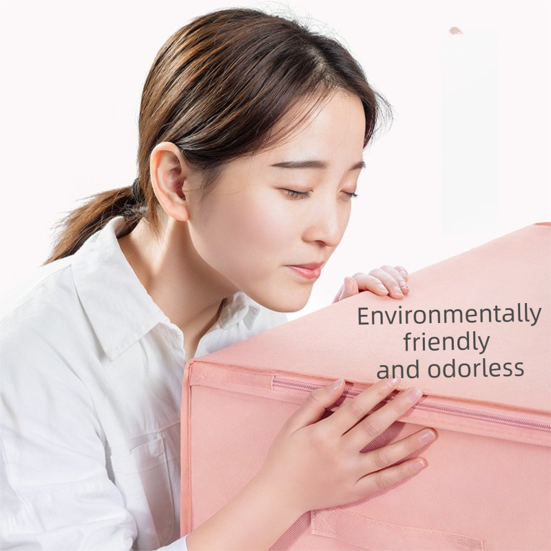 2-Pack Pink Extra Large Quilt & Clothes Storage Bag (63X43X22CM) - Breathable Wardrobe Organizer with Clear Window & Double Zippers - Image 4