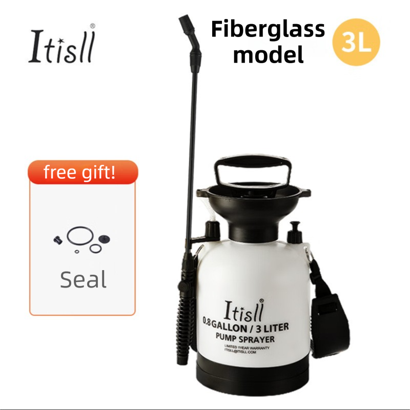 3L Professional Shoulder-Strap Pressure Sprayer with Fiberglass Wand  - Multi-Purpose Manual Pump Mister for Garden & Car Wash - Image 1