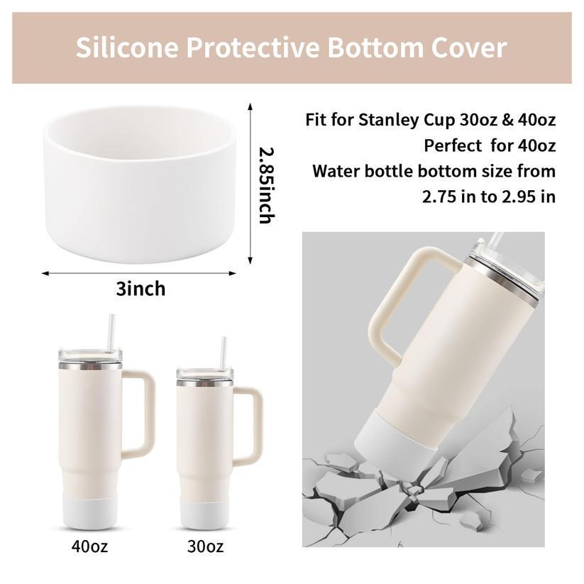 10-Piece Green Accessory Bundle for Stanley Quencher 30/40oz - Includs Premium Silicone Straw Covers, Protective Boot & Charms Set - Image 3