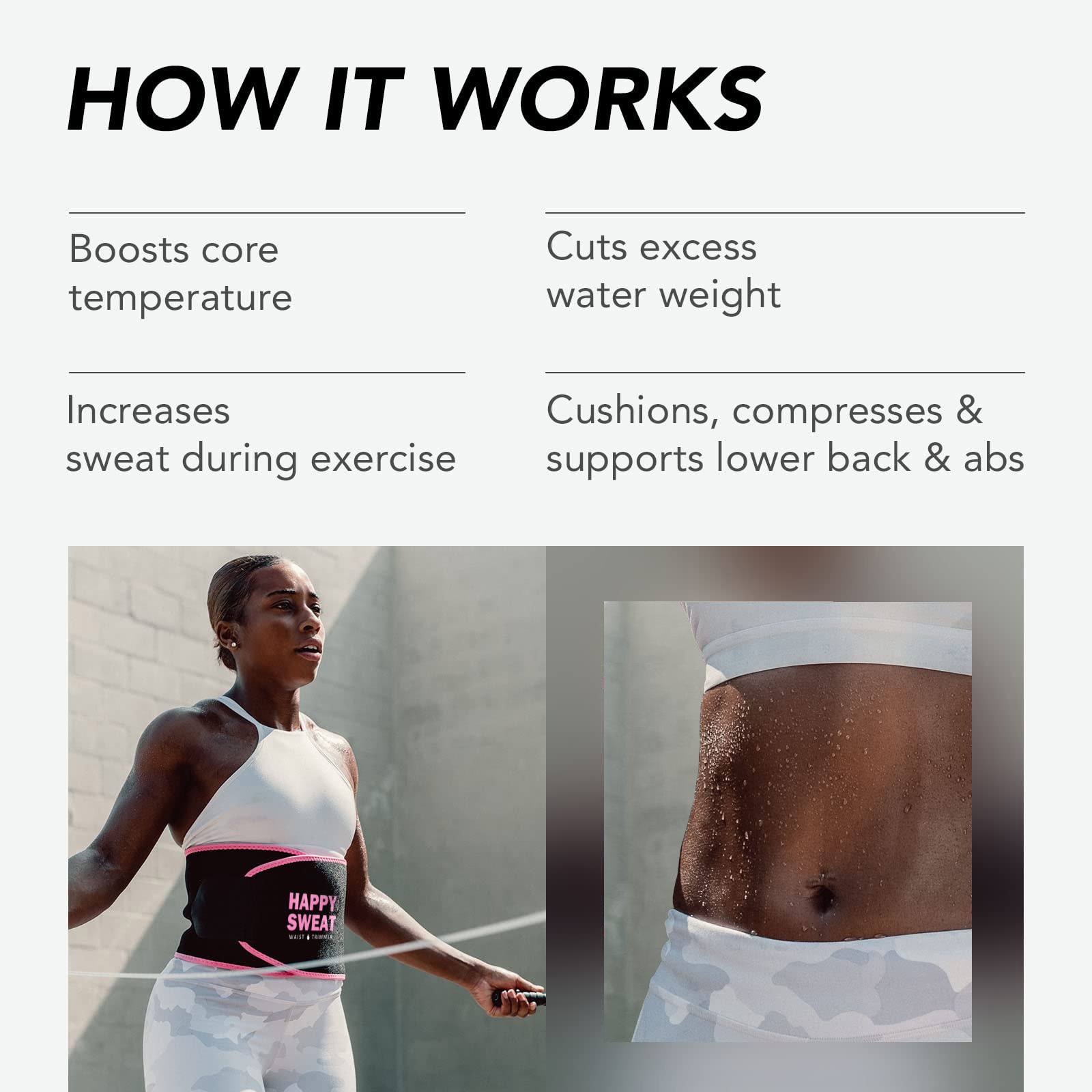 Pink Premium Seamless Waist Trimmer and Body Shaper (M Size) - Postpartum Recovery & Fitness Sweat Belt for Lumbar Support - Image 4