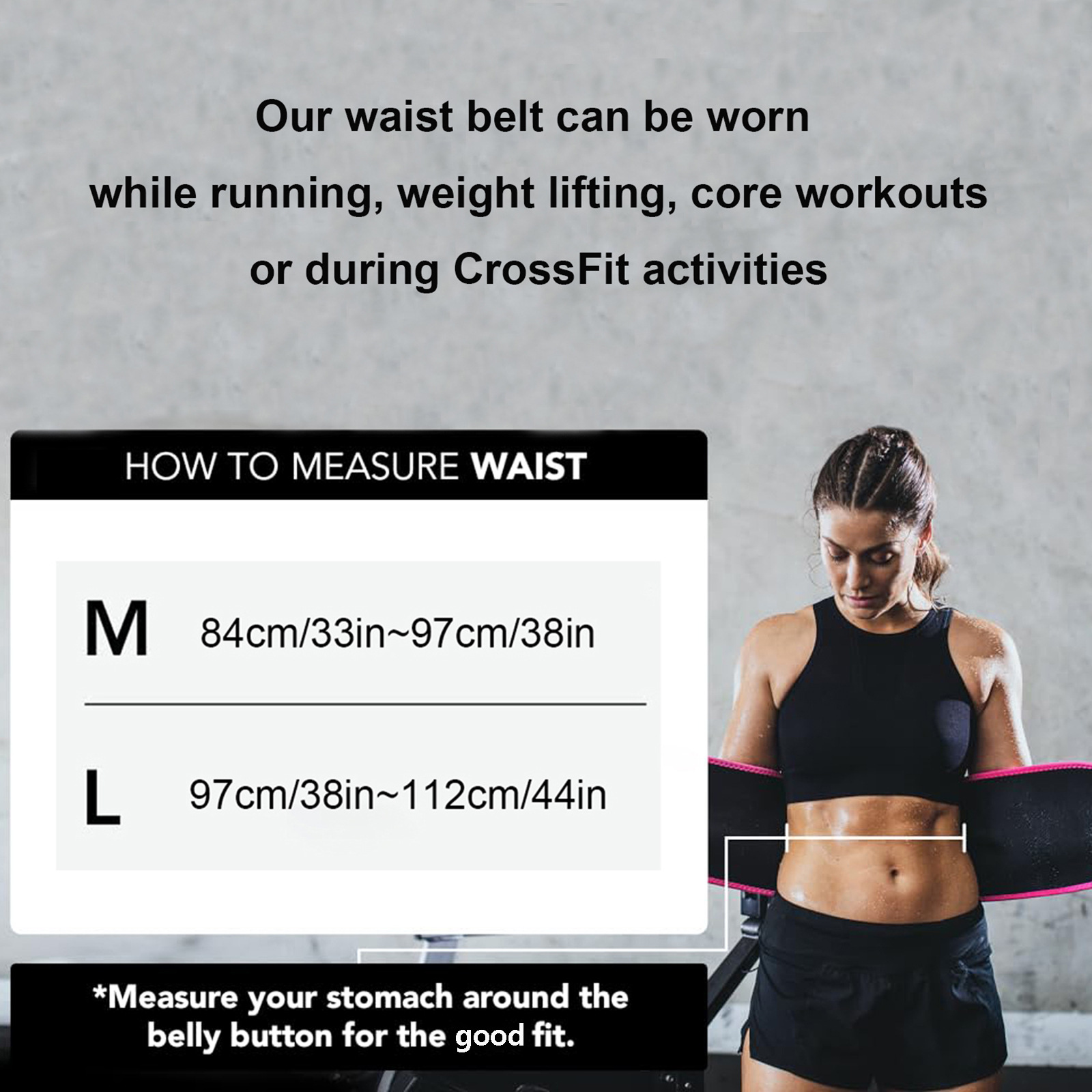 Pink Premium Seamless Waist Trimmer and Body Shaper (M Size) - Postpartum Recovery & Fitness Sweat Belt for Lumbar Support - Image 5