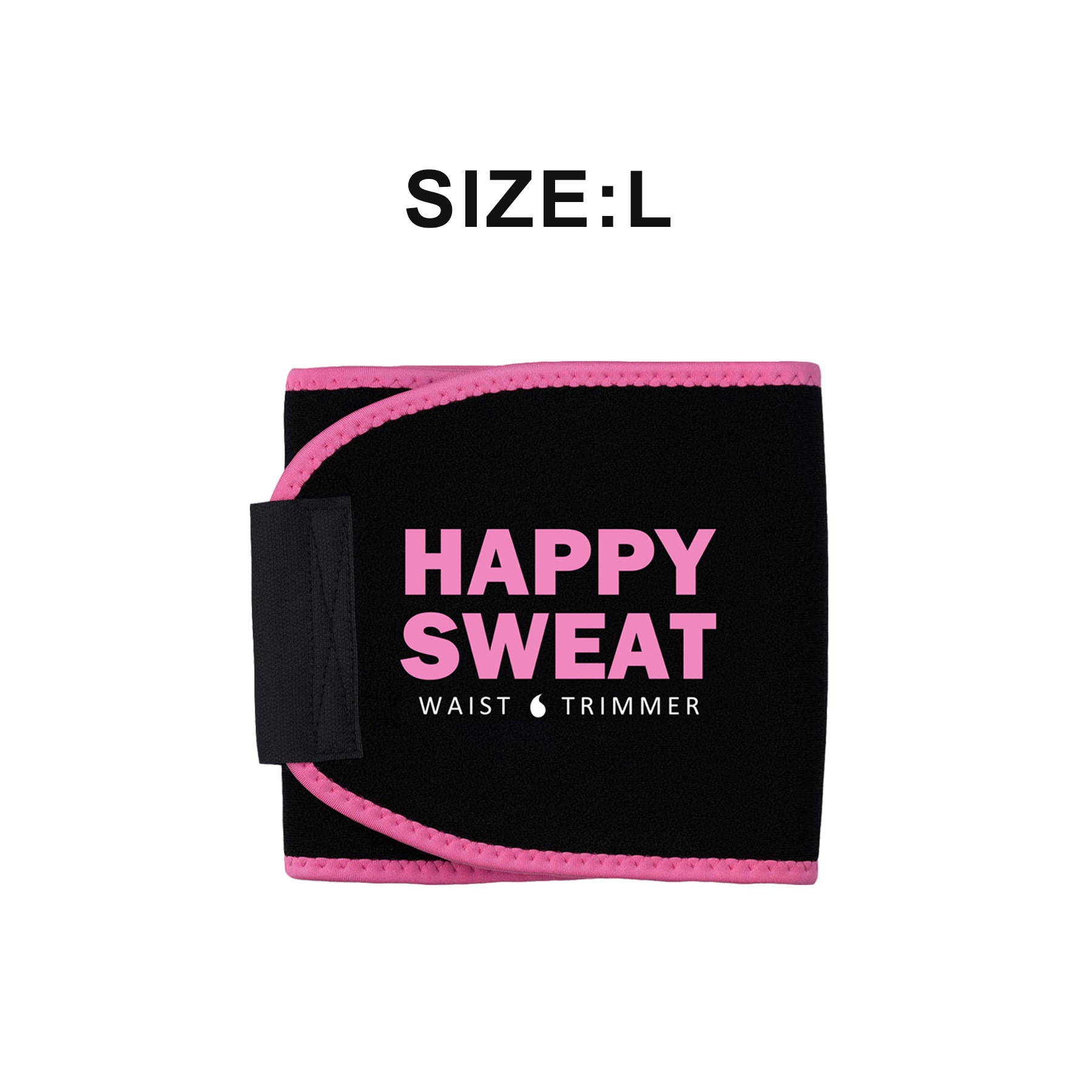 Pink Premium Seamless Waist Trimmer and Body Shaper (L Size) - Postpartum Recovery & Fitness Sweat Belt for Lumbar Support - Image 1