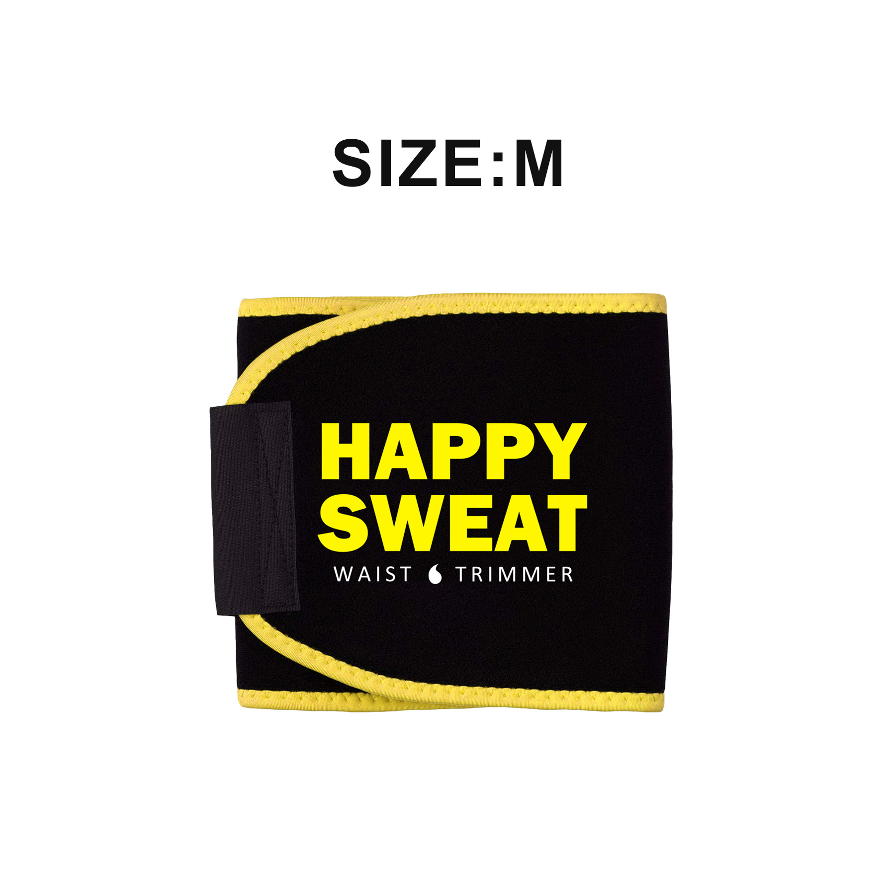 Yellow Premium Seamless Waist Trimmer and Body Shaper (M Size) - Postpartum Recovery & Fitness Sweat Belt for Lumbar Support - Image 1