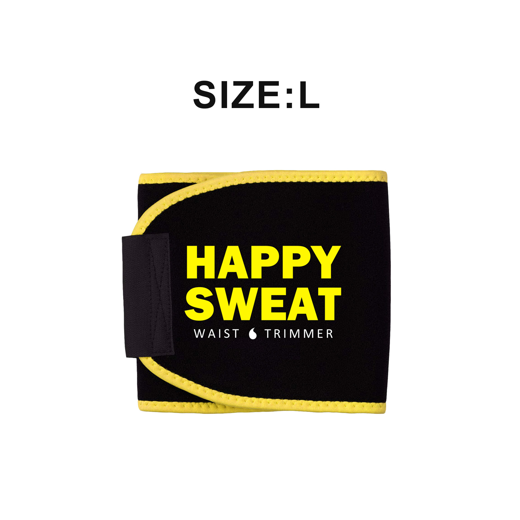 Yellow Premium Seamless Waist Trimmer and Body Shaper (L Size) - Postpartum Recovery & Fitness Sweat Belt for Lumbar Support - Image 1