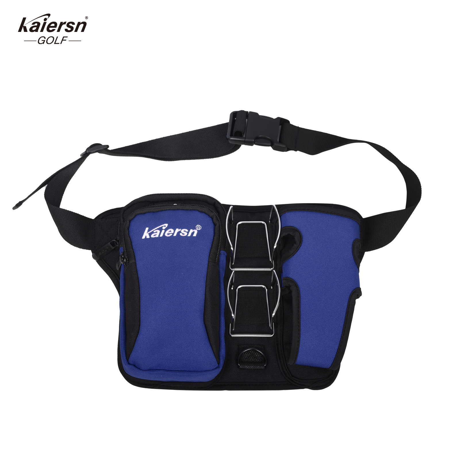 Blue Professional Park Golf Waist Bag - Multi-Functional Accessory Organizer for Dual Ball Storage & Water Bottle Holder - Image 1