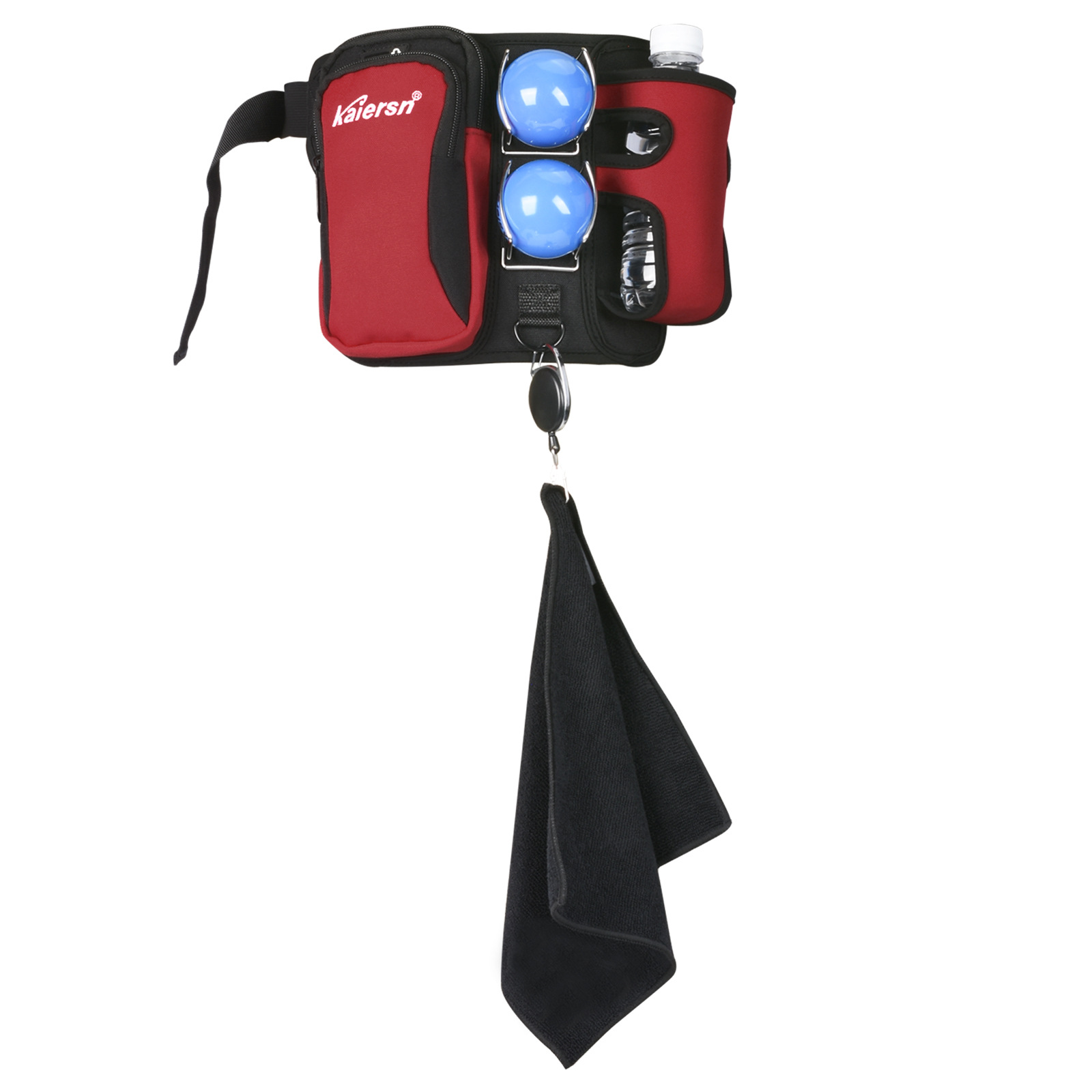 Blue Professional Park Golf Waist Bag - Multi-Functional Accessory Organizer for Dual Ball Storage & Water Bottle Holder - Image 2