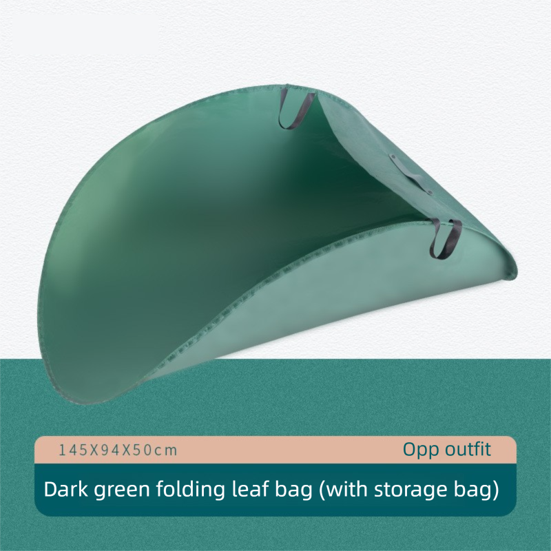 Dark Green 380L Ultra-Large Collapsible Leaf Collection Bag - Lightweight & Durable Oxford Cloth Instant Pop-Up Garden Waste Bin - Image 1